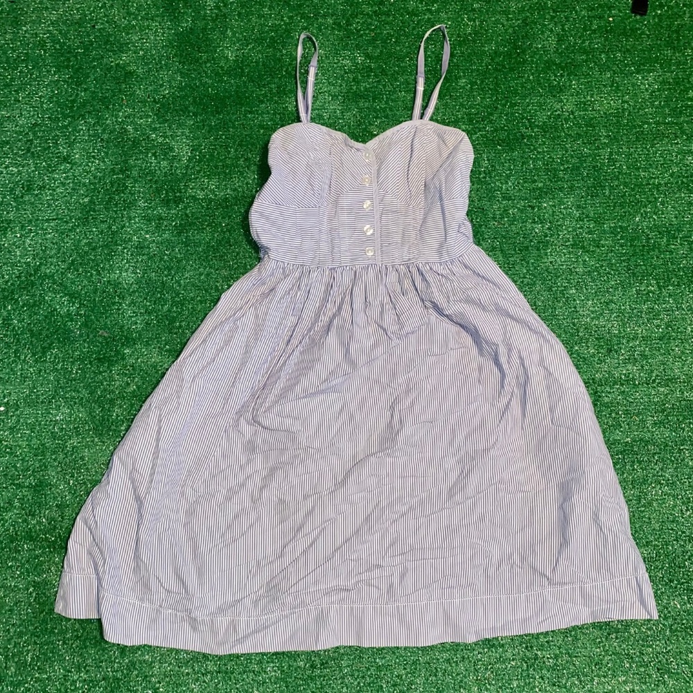 American Eagle Women's Striped Seersucker Dress 2